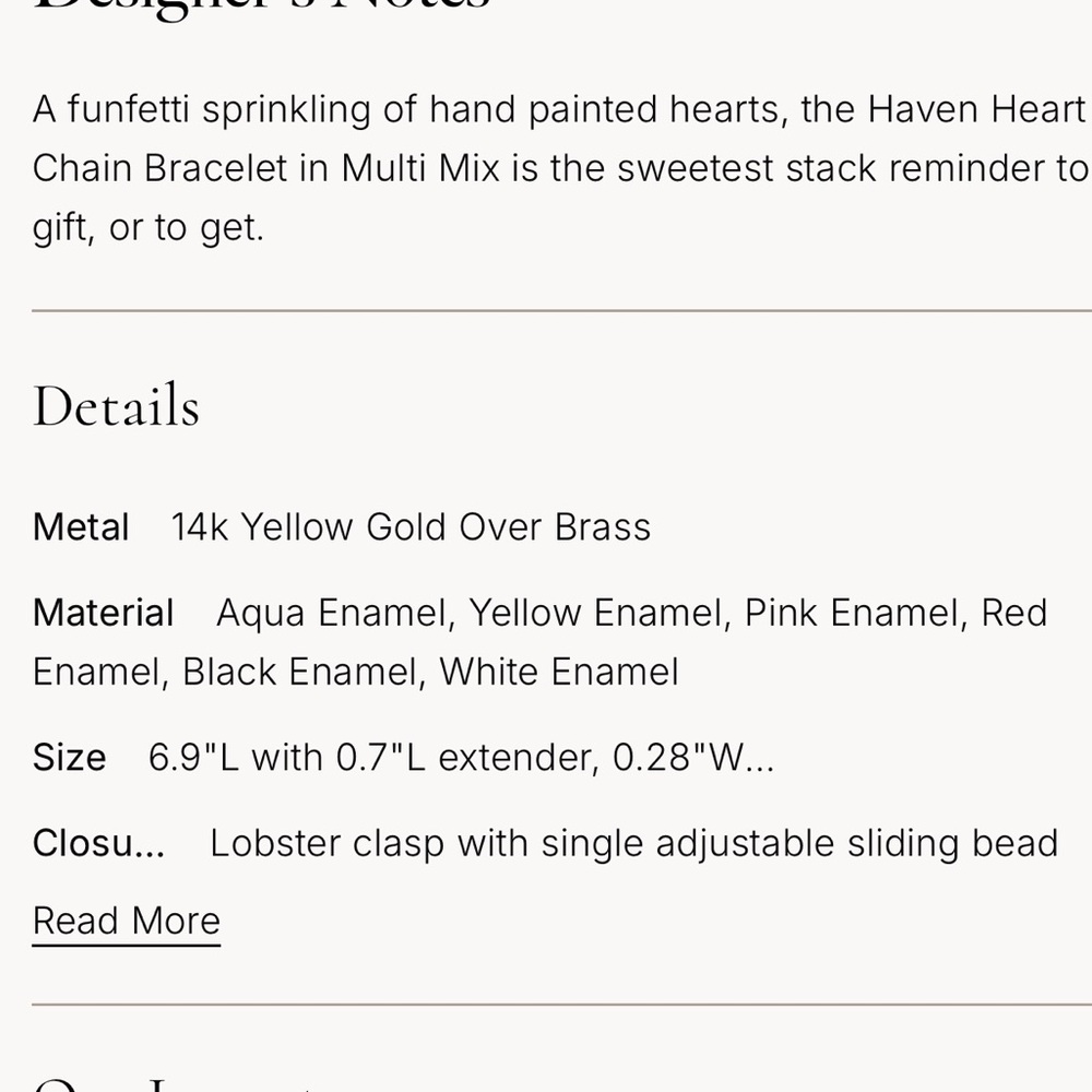 Kendra Scott Colorful Heart Chain Bracelet - Picture 3 of 3